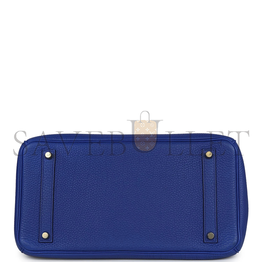 H**mes birkin 35 bleu electric togo gold hardware (35*28*6cm)